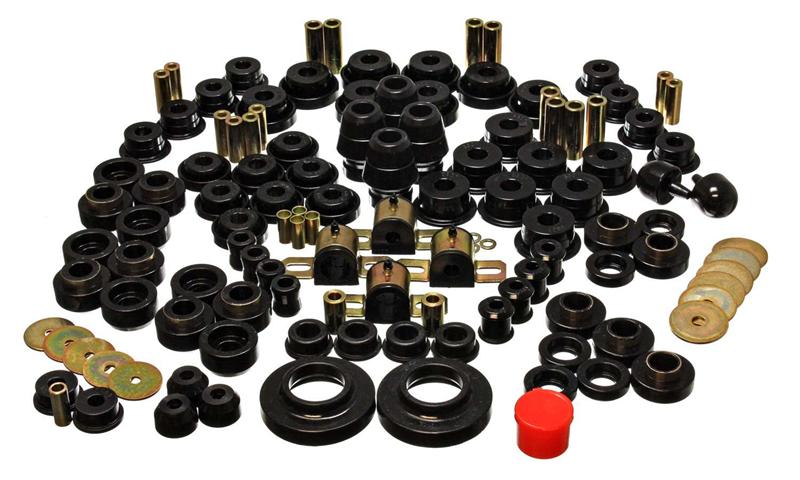 Jeep Wrangler Suspension Bushing Kit - Energy Suspension - Hyper-Flex Master Bushing Set - Black - `97-`06